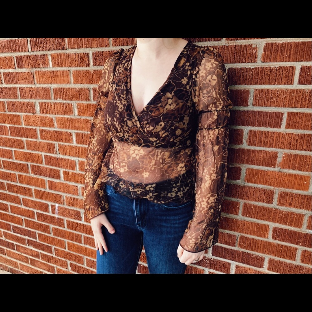 Vintage leopard print top
